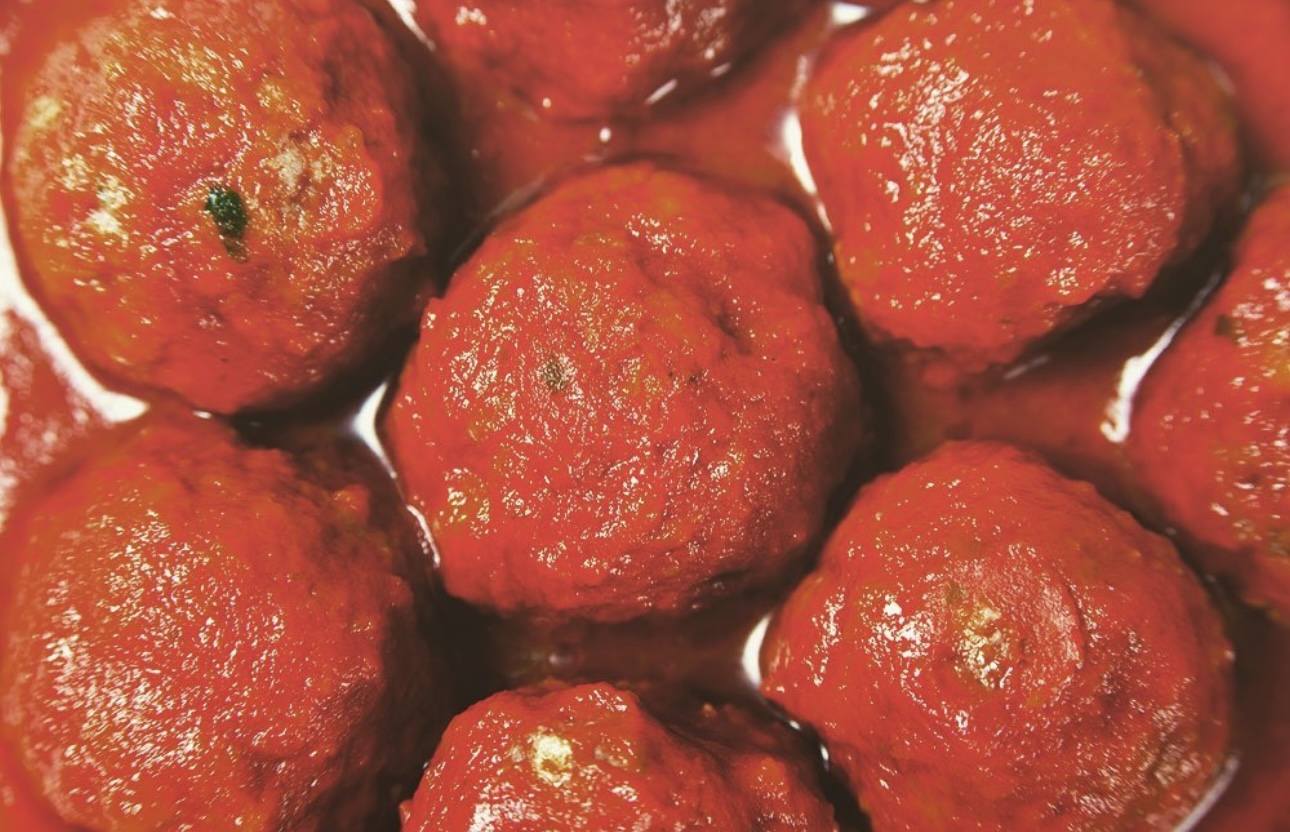Dell’Ovo’s meatballs in tomato sauce